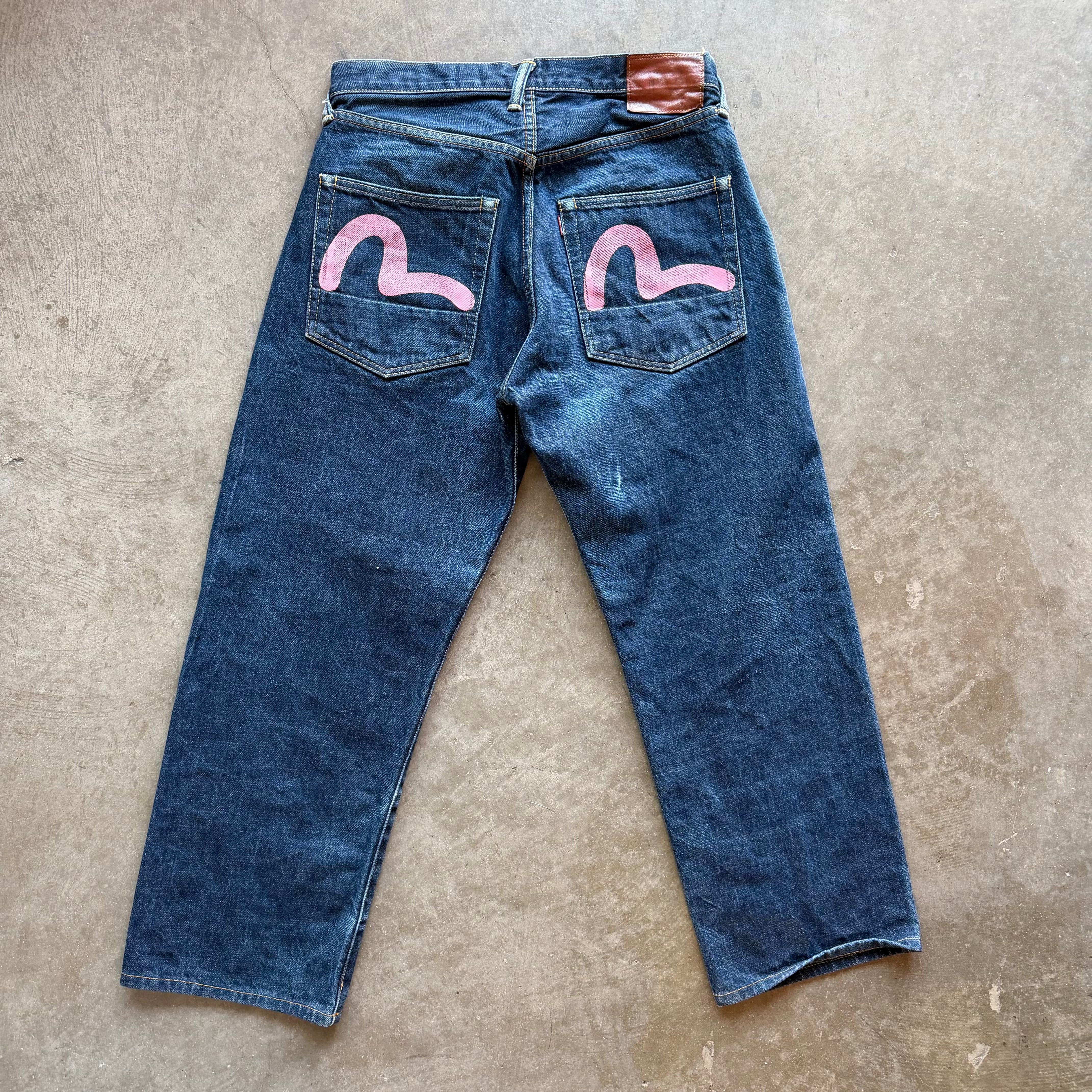 32x28 Pink Seagull Evisu Jeans – Clutch Vintage•Streetwear•Sneakers