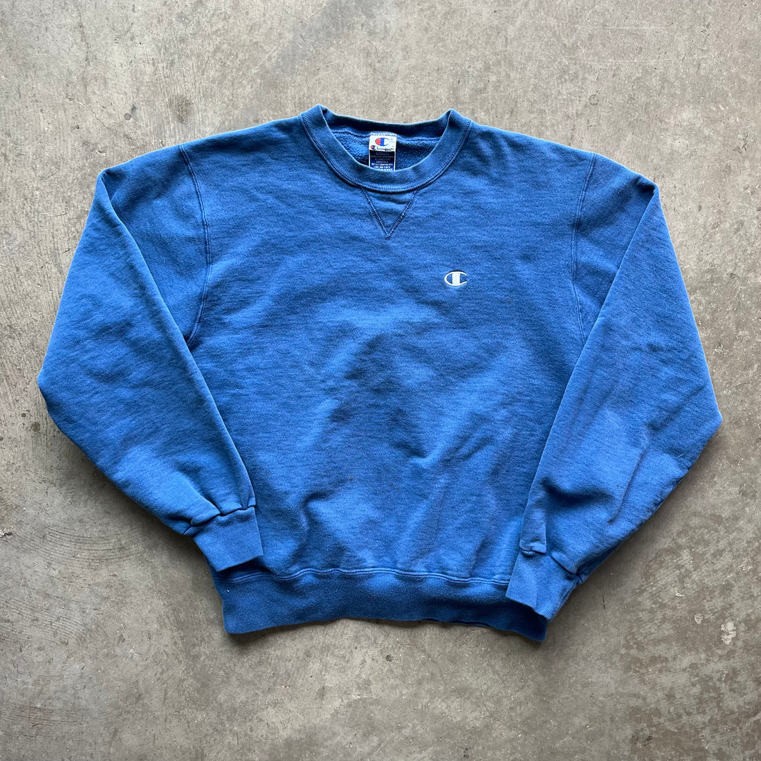 L 90s Blue Champion Crewneck