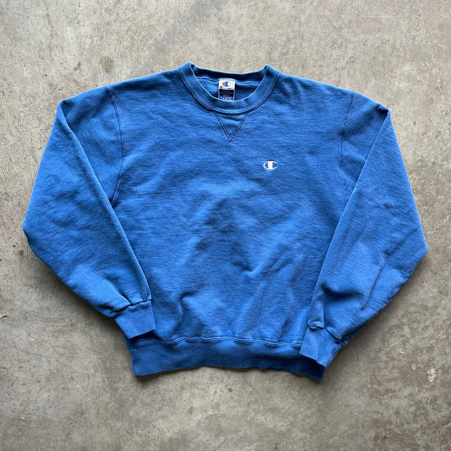 L 90s Blue Champion Crewneck