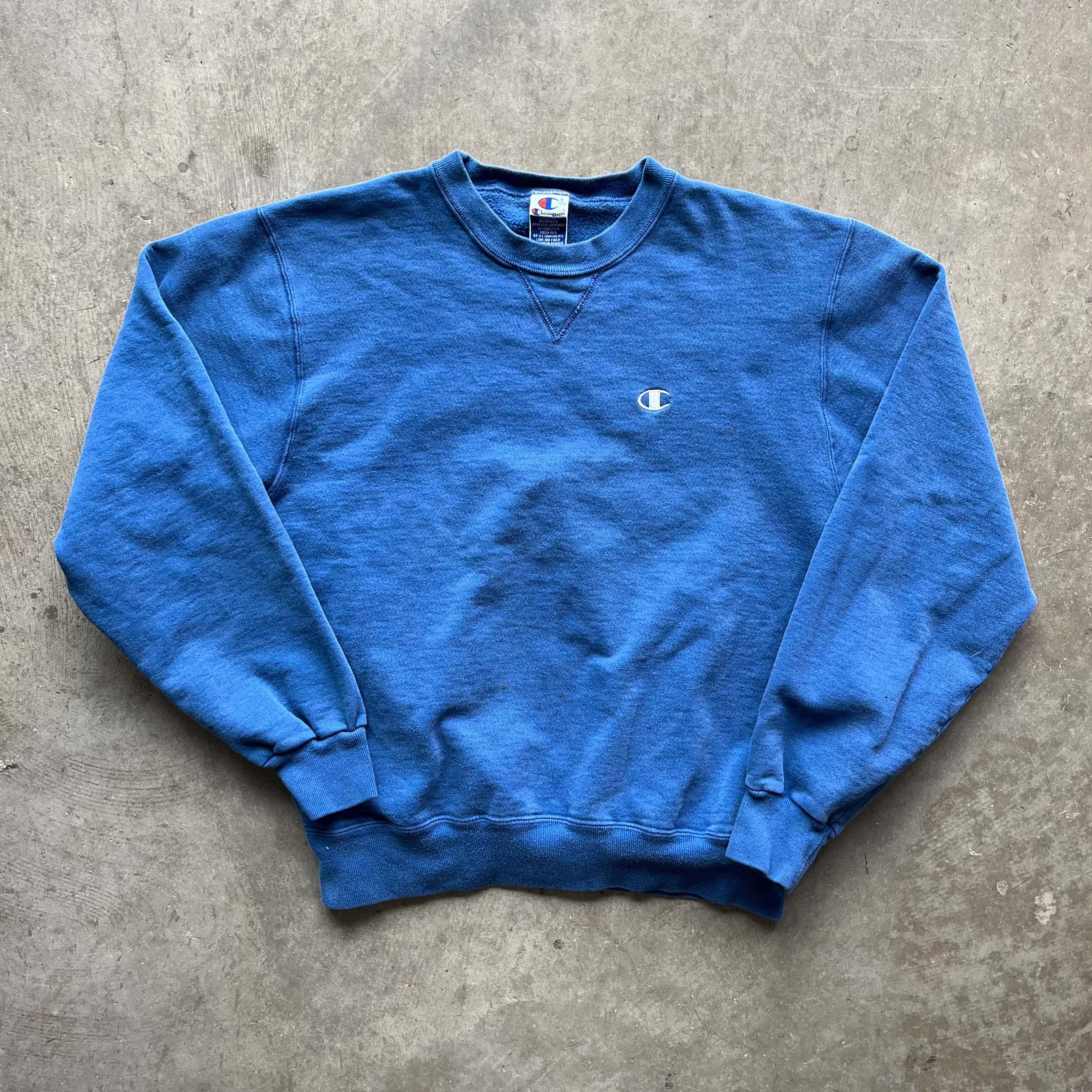 L 90s Blue Champion Crewneck