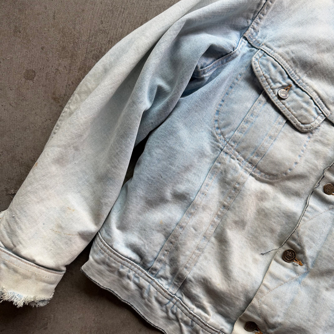 XL 1990s Lee Storm Rider Thrashed Denim Jacket