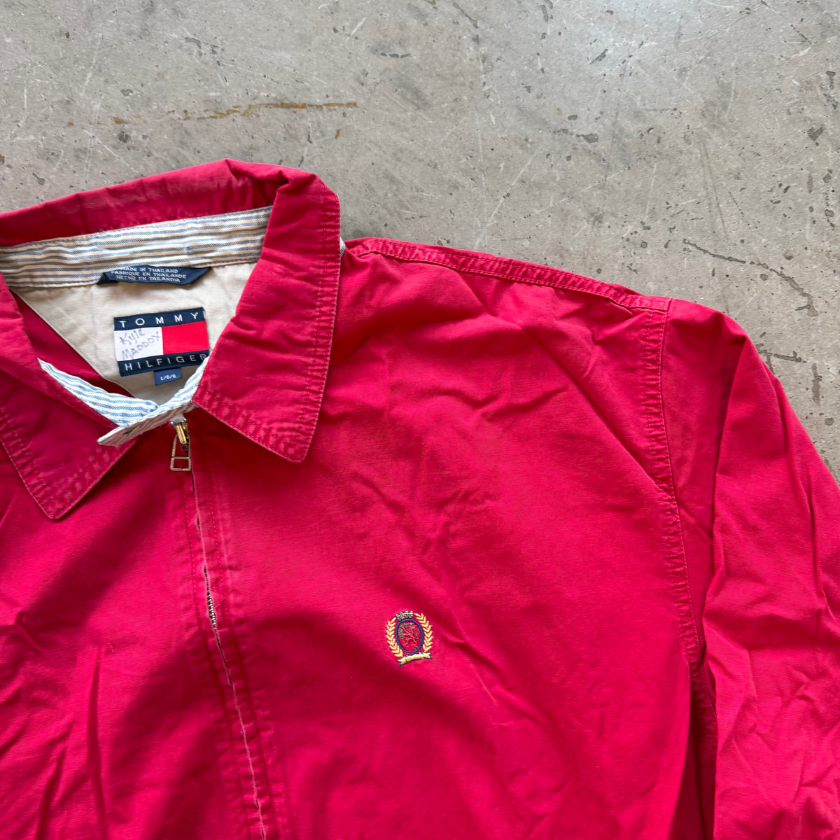 L 90s Tommy Hilfiger Fragrances Harrington Jacket