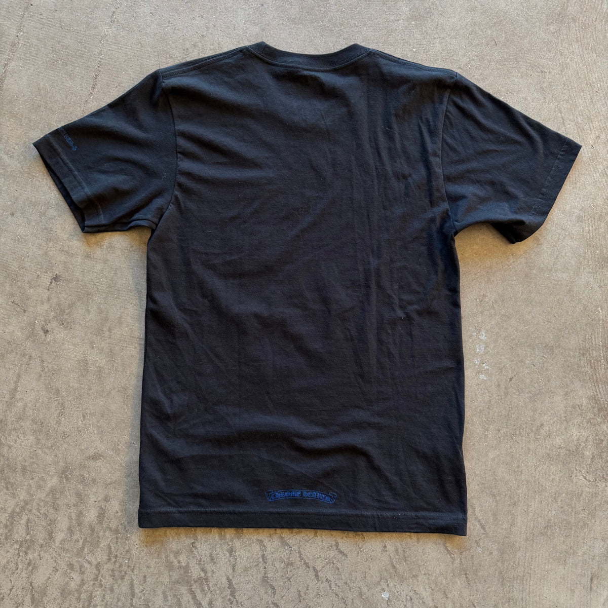 S Chrome Hearts Blue Neck Logo Tee