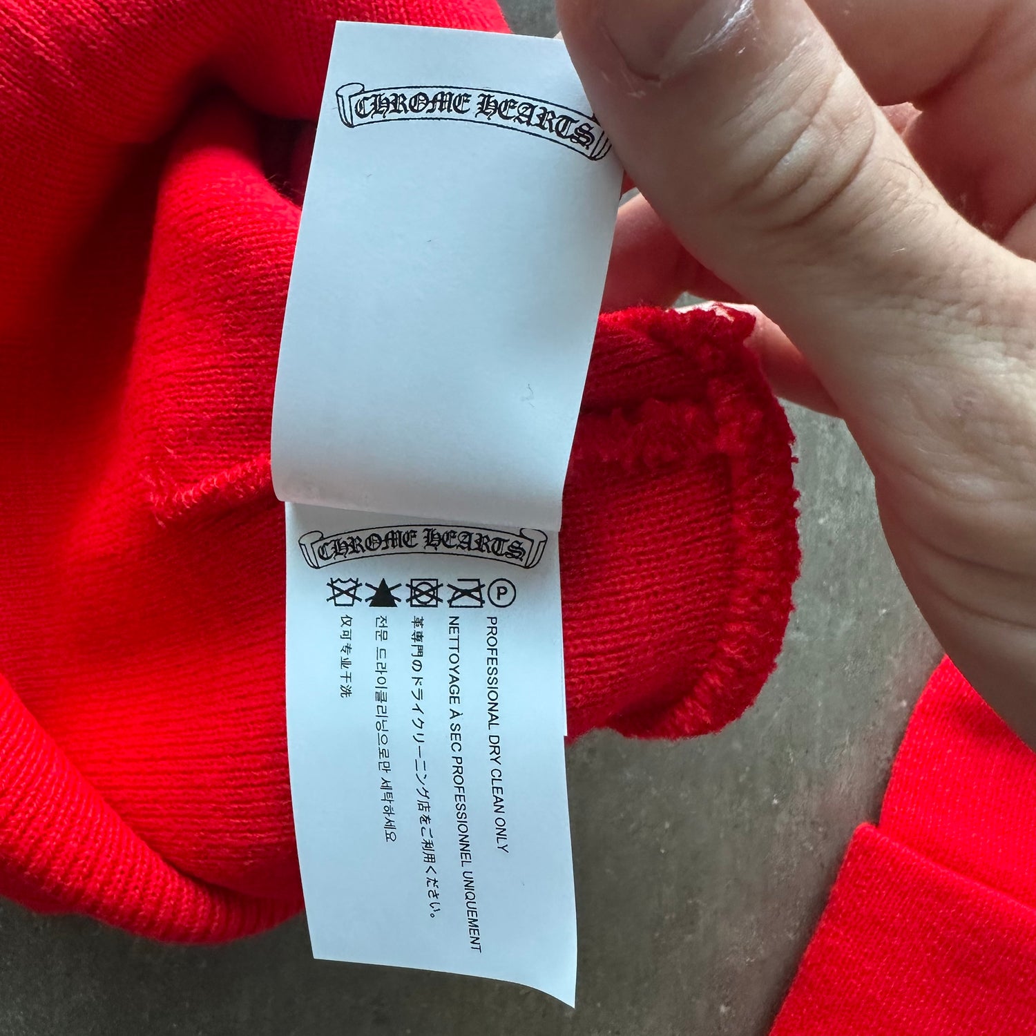 Chrome Hearts Red Embroidered Beanie