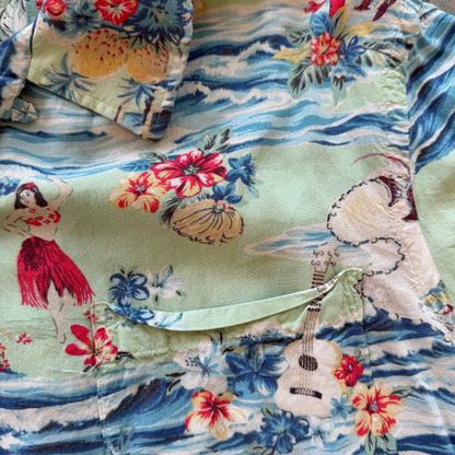 L 00s Polo Ralph Lauren Hula Girl Button Up