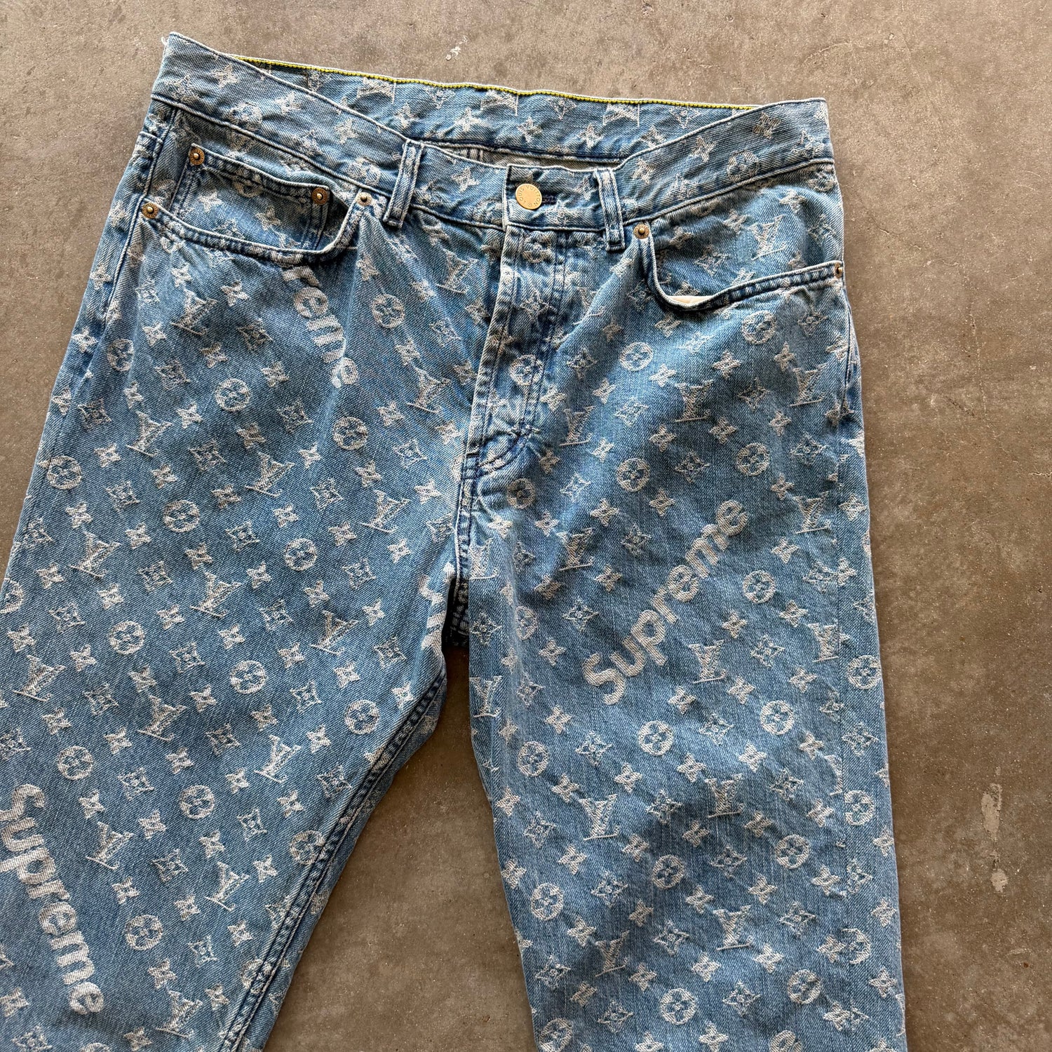 33x32 Louis Vuitton x Supreme Jacquard Denim