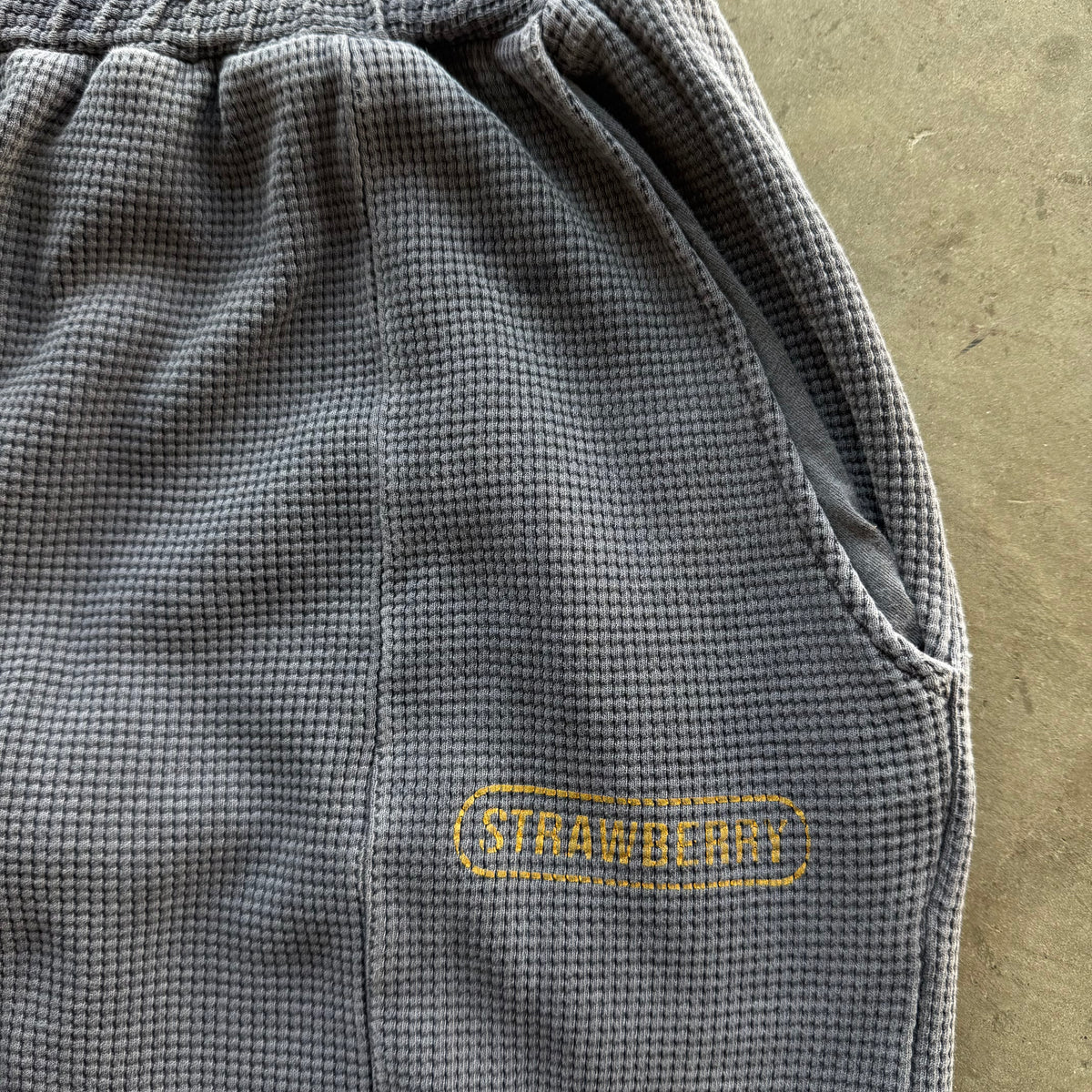 M Strawberry Waffle Knit Sweatpants