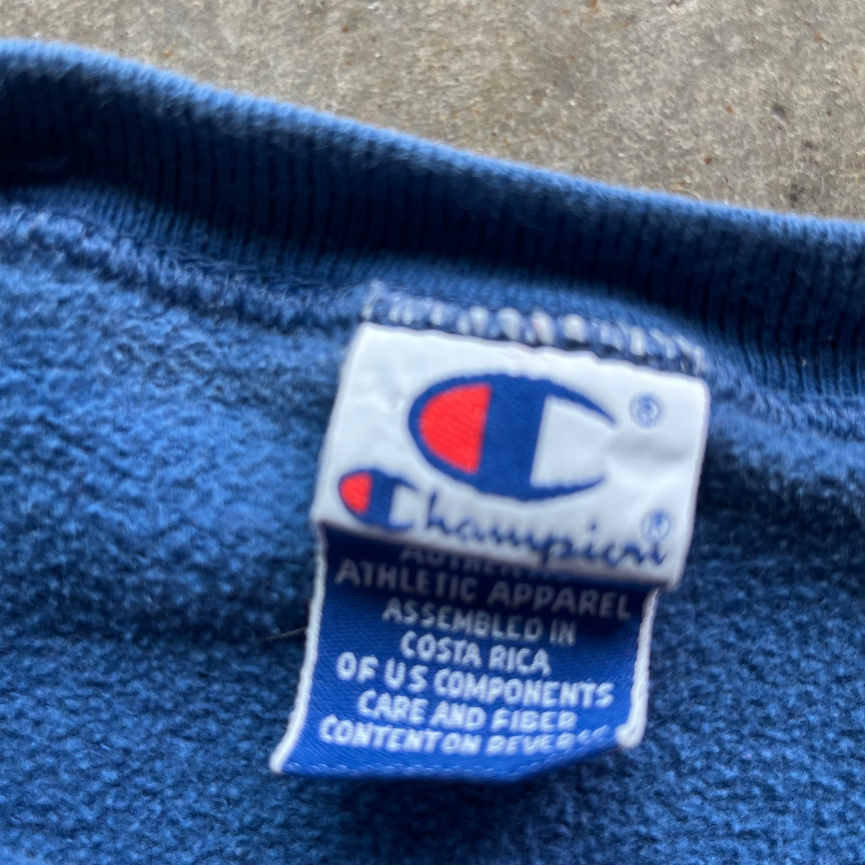 L 90s Blue Champion Crewneck