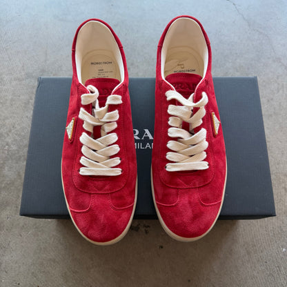 11 Prada Lane Sneaker Red Suede