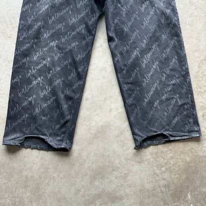 34w Balenciaga Script Denim