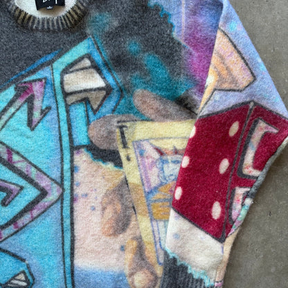 L Stussy Graffiti Sweater