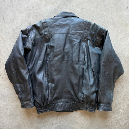 XL 90s Echtes Leder German Leather Jacket
