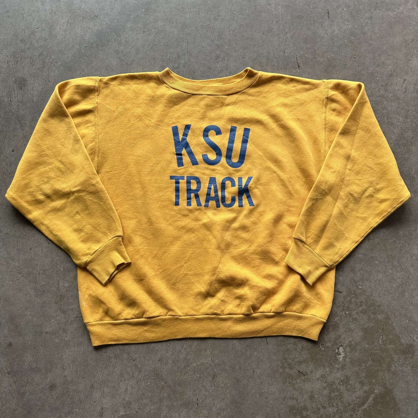 L 70s/80s KSU Track Crewneck