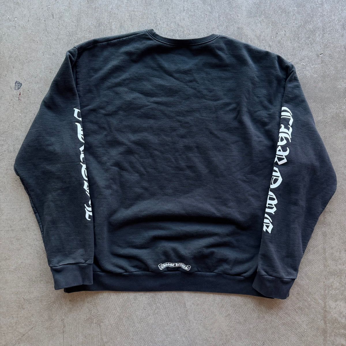 L Chrome Hearts Neck Logo Crewneck Black