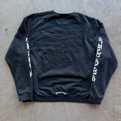 L Chrome Hearts Neck Logo Crewneck Black