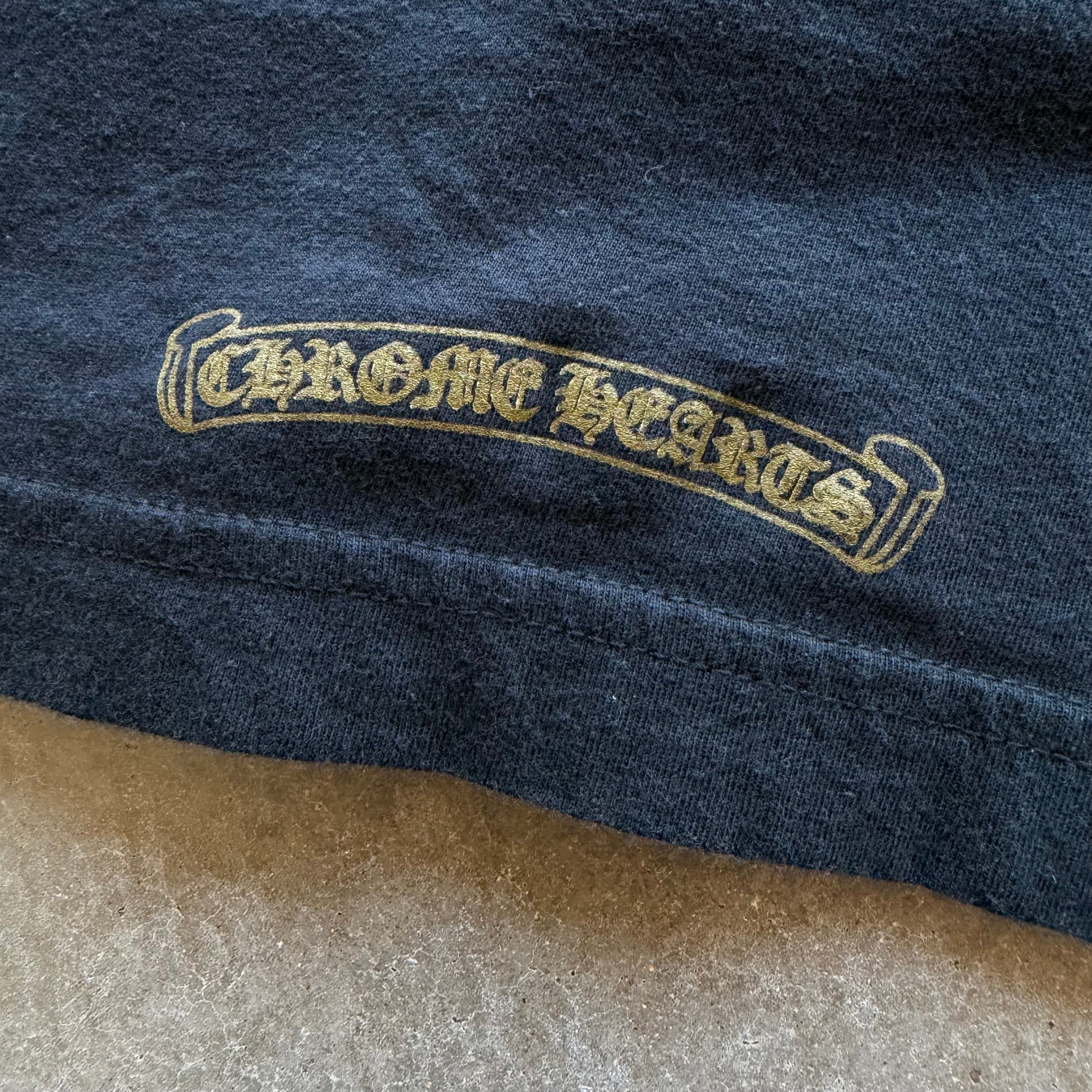 L Chrome Hearts Olive Neck Logo Tee