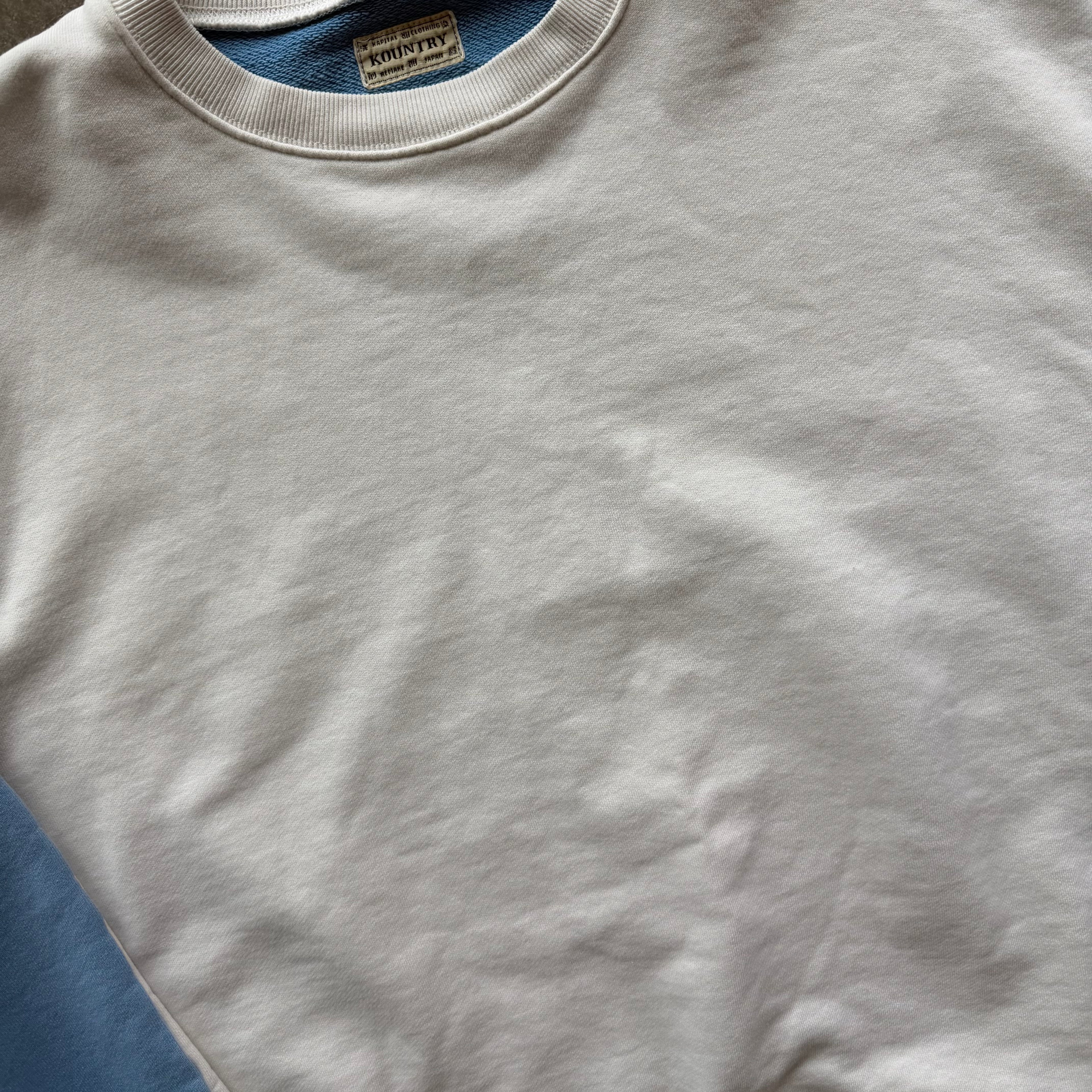 XL Kapital Bone Crewneck White Blue