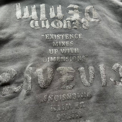 L Black Sparkle Evisu Hoodie