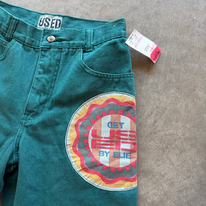 27w 90s “Used” Green Shorts