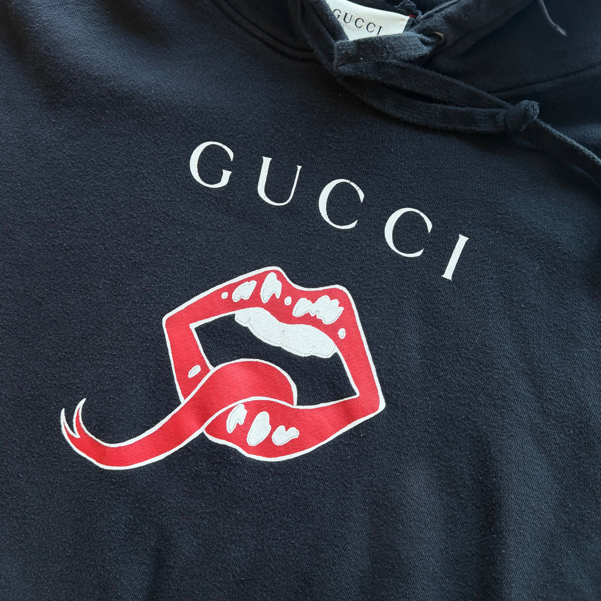 XL Gucci Lips Print Hoodie