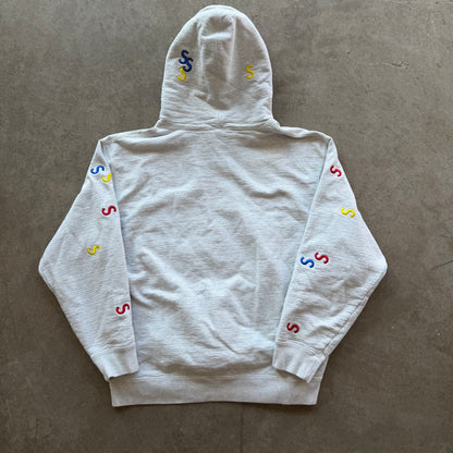 LSupreme Embroidered S Hoodie Gray
