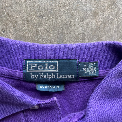 L Purple/Orange Polo