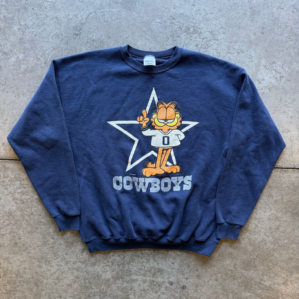 XL 90s Cowboys Garfield Crewneck