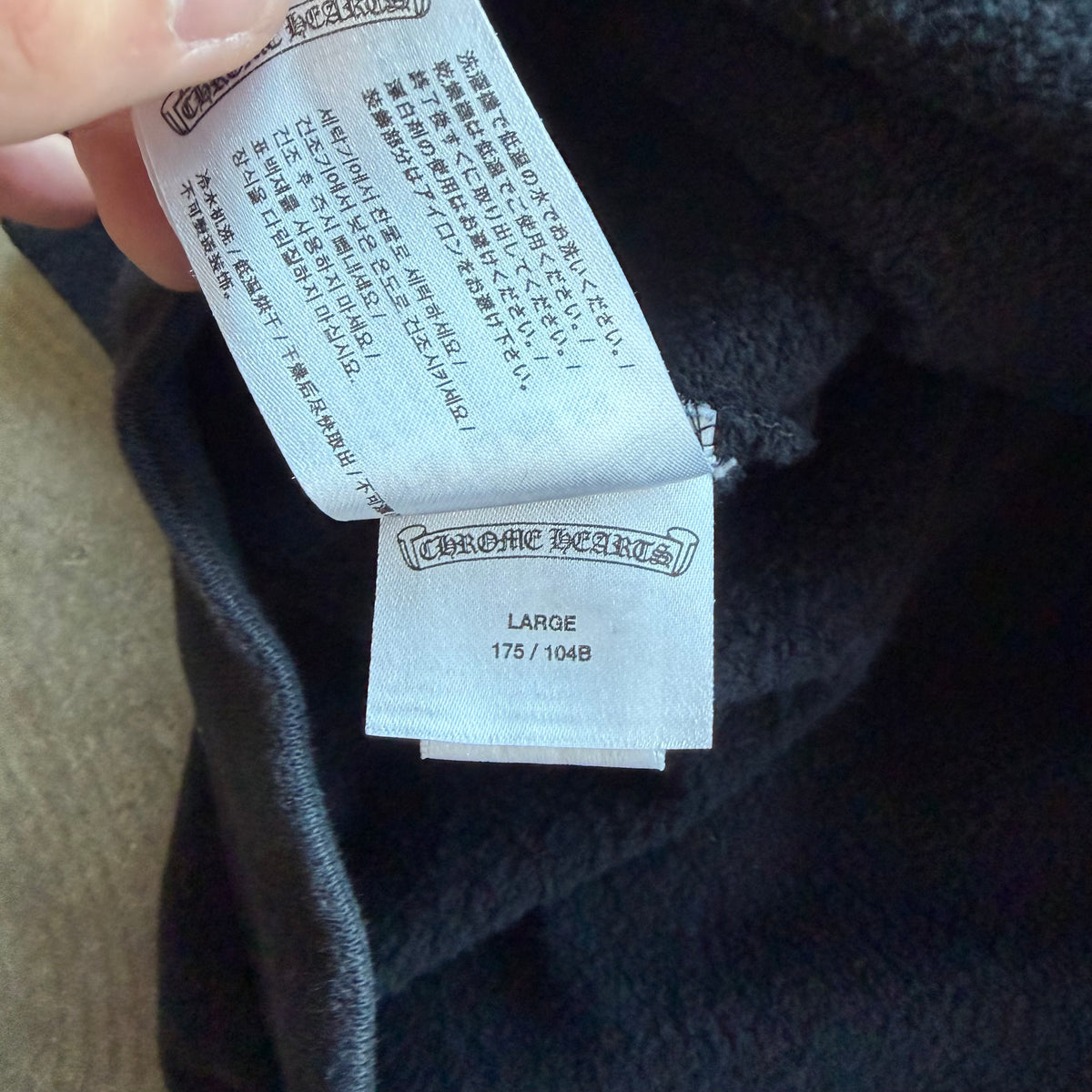 L Chrome Hearts Neck Logo Crewneck Black