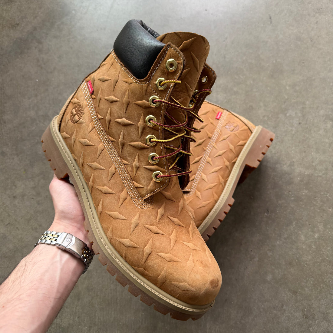 11 Used Supreme Timberland Diamond Plate Brown
