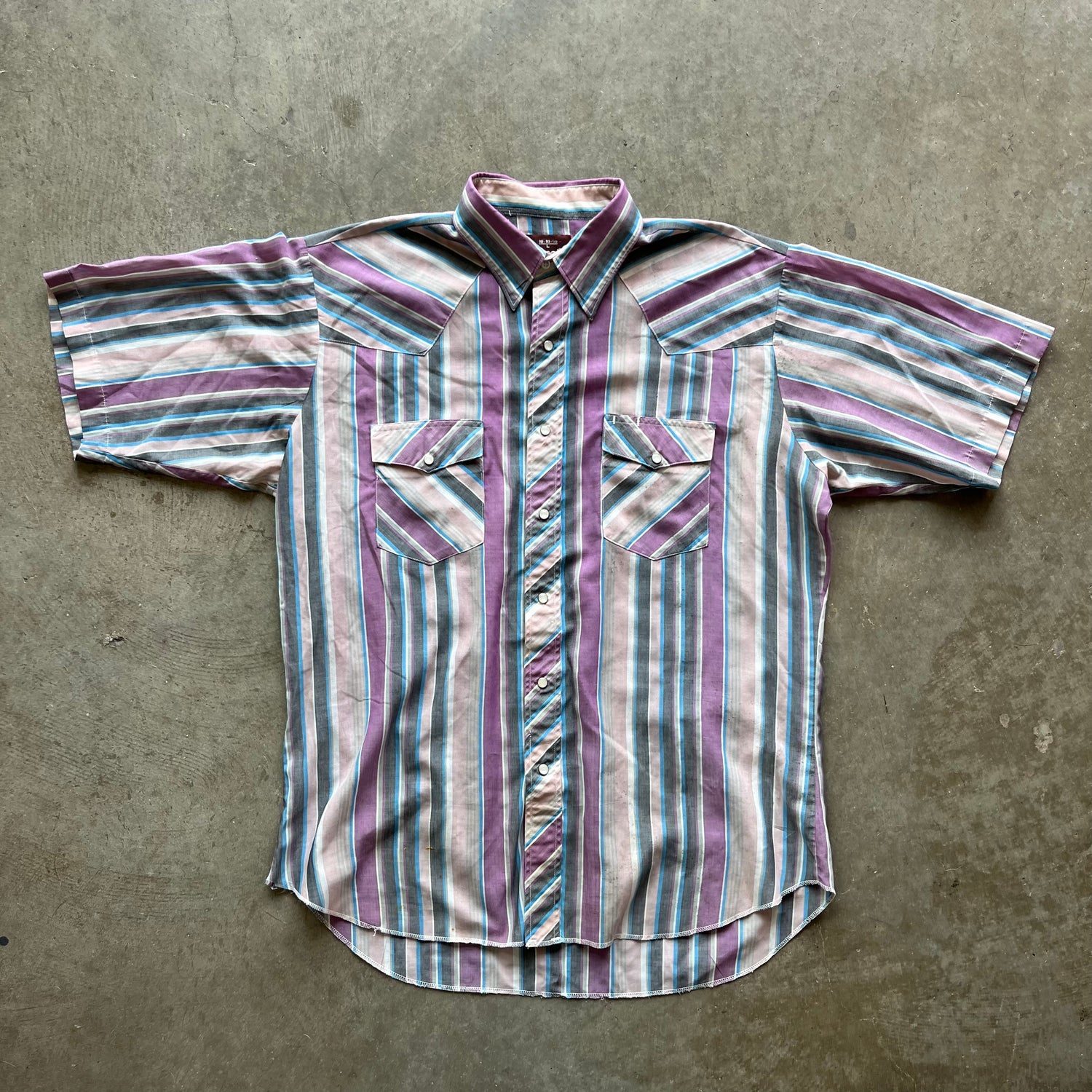 L 90s Wrangler Pearl Snap Tee
