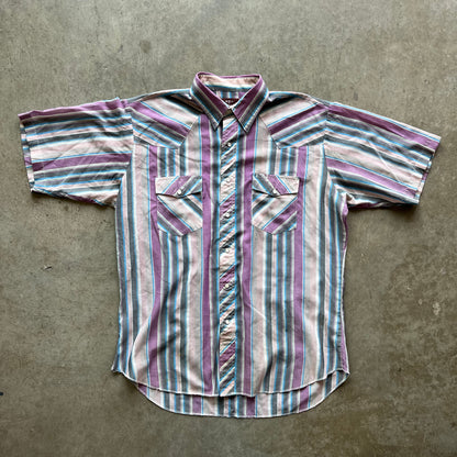 L 90s Wrangler Pearl Snap Tee