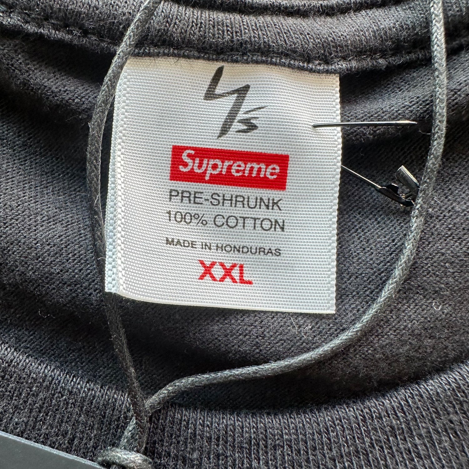 XXL Yohji x Supreme Tee Black