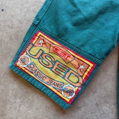 27w 90s “Used” Green Shorts