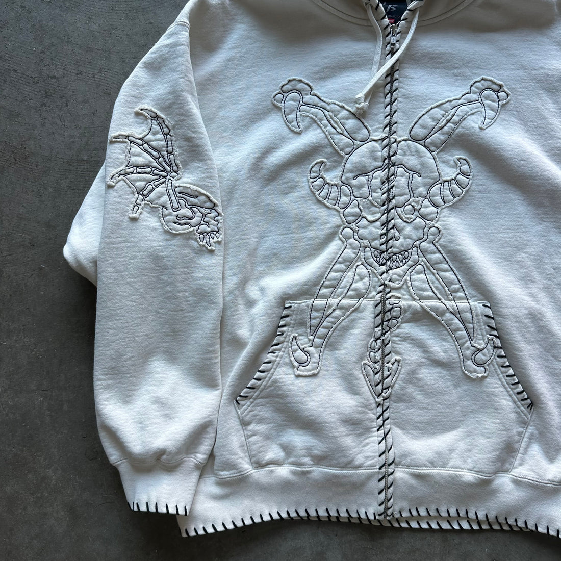 XXL Yohji x Supreme Cream Skull Full Zip