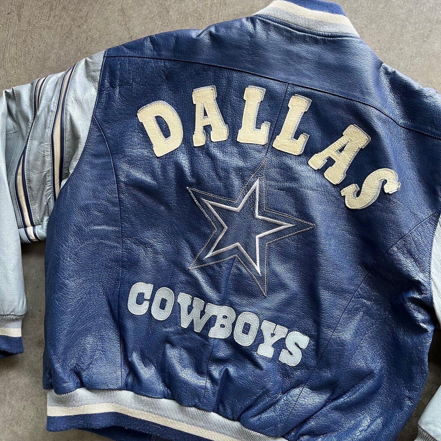 L 90s Cowboys Leather Jacket