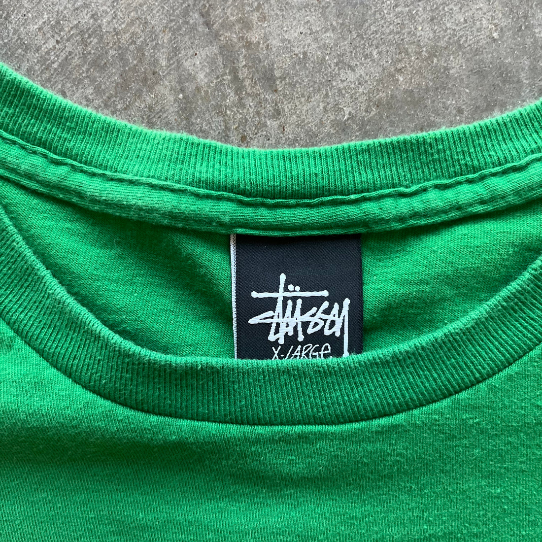 XL Green/Yellow Stussy Tee