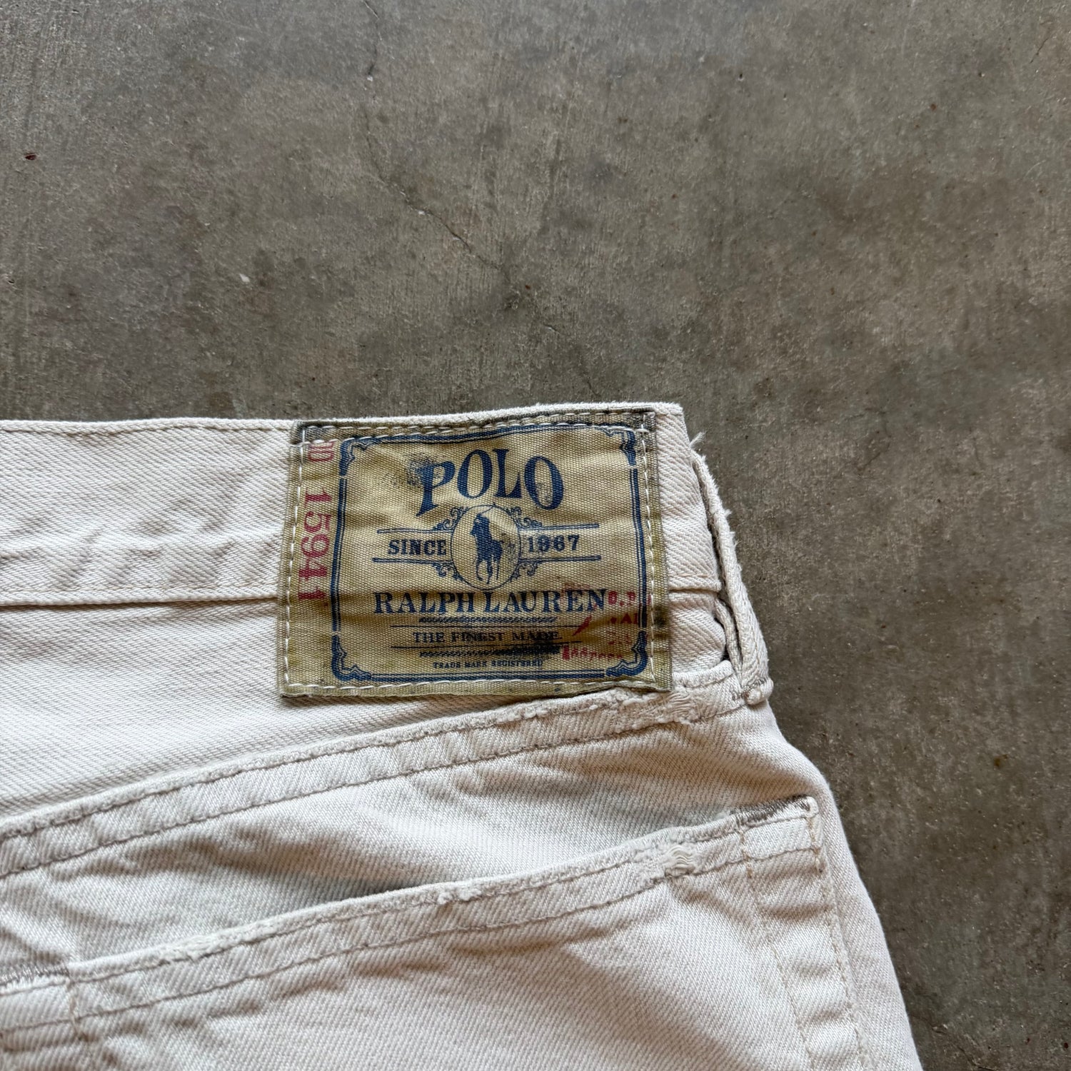 33x30 100% Cotton White Polo Pants