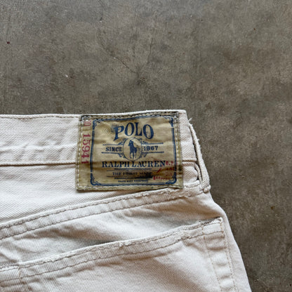 33x30 100% Cotton White Polo Pants