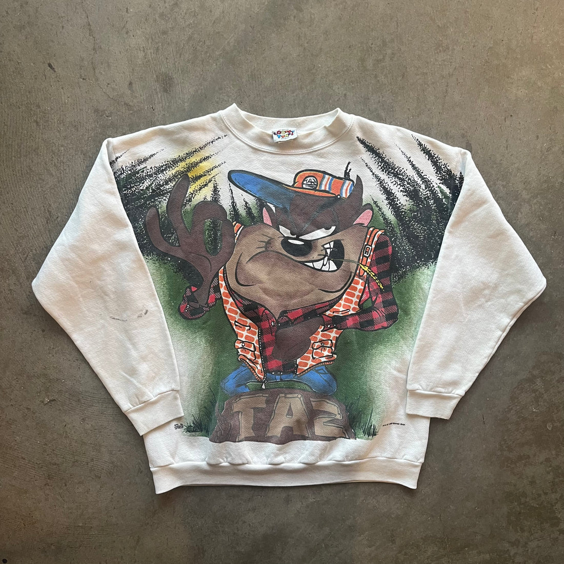 L 95 Taz Rough and Rugged Crewneck