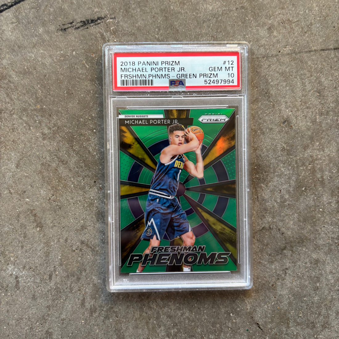 Michael Porter Jr. 2018 Panini Prizm Green PSA 10