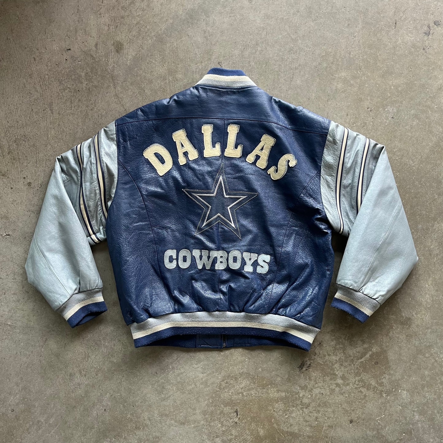 L 90s Cowboys Leather Jacket