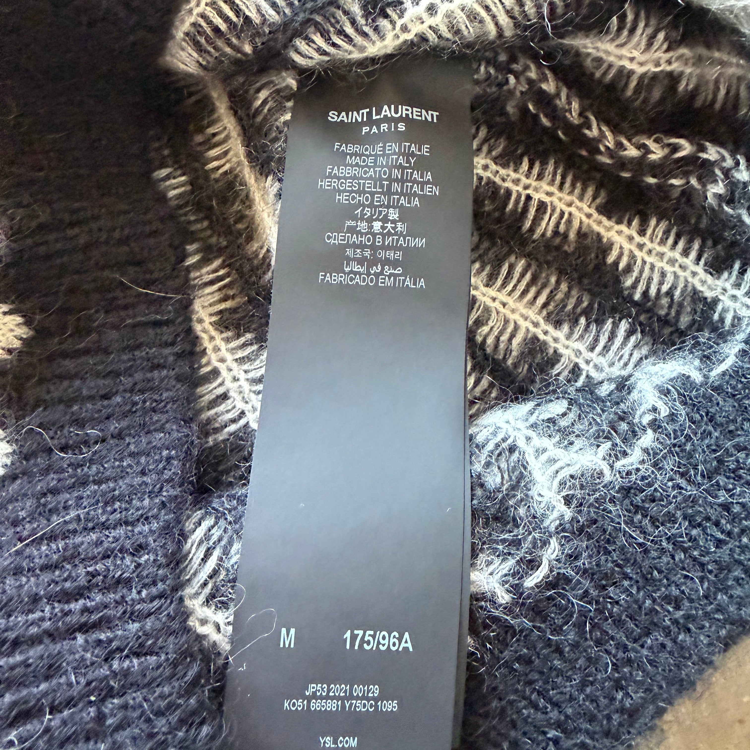 M Saint Laurent Diamond Motif Sweater