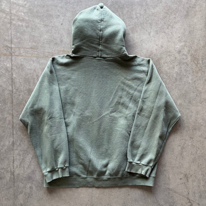 L 90s Nike Center Swoosh Hoodie Olive