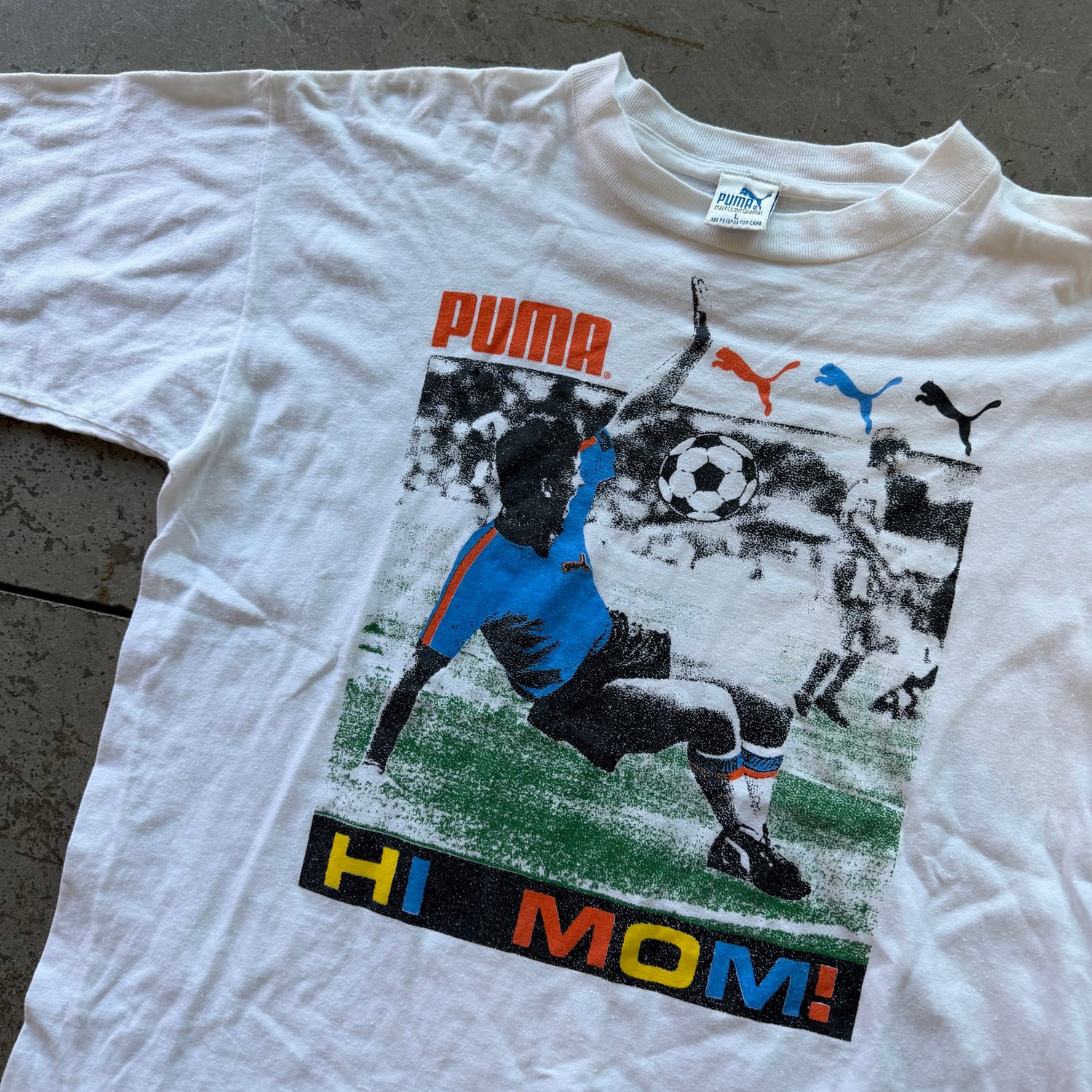 L 90s Puma Soccer Tee