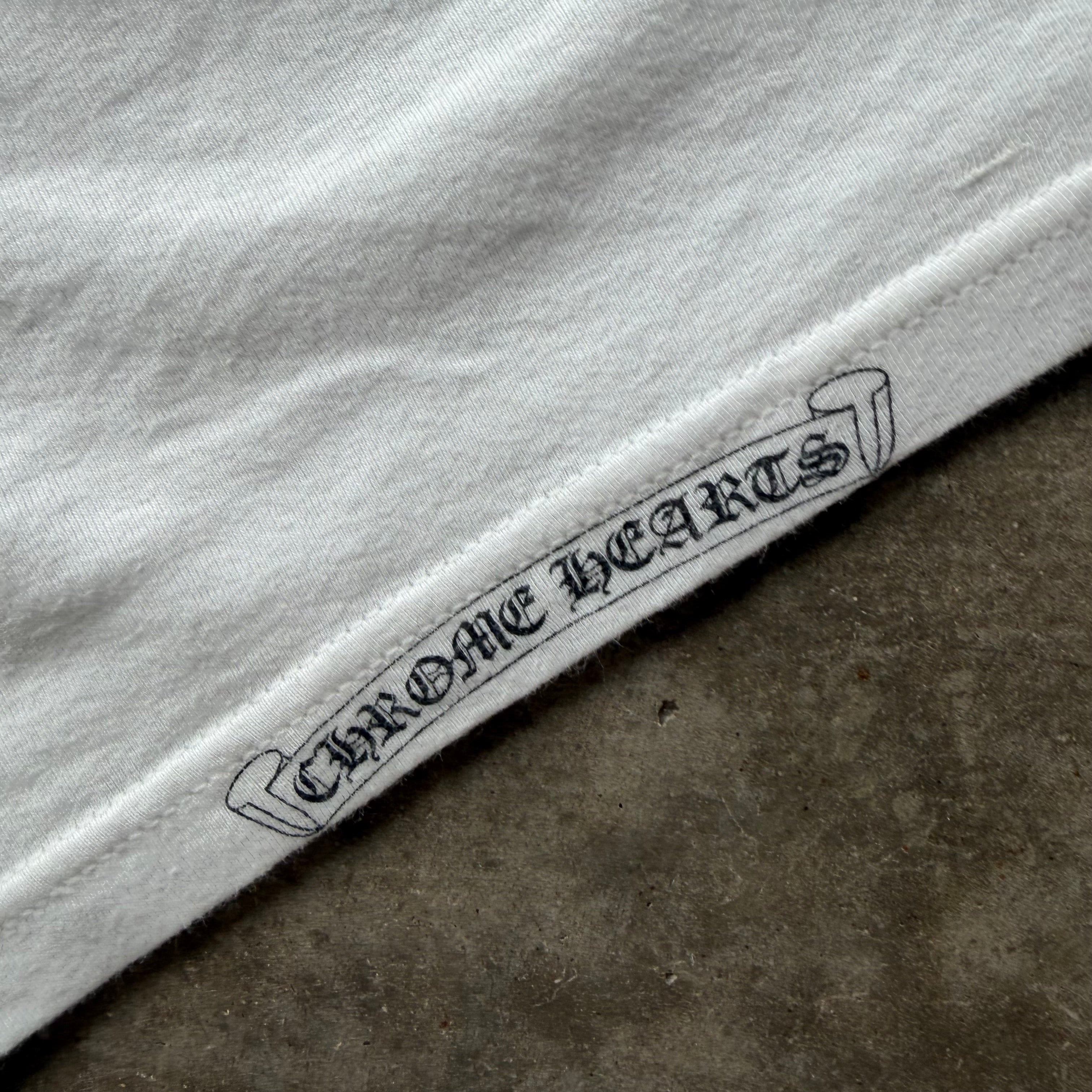L Chrome Hearts Baseball Top White Gray