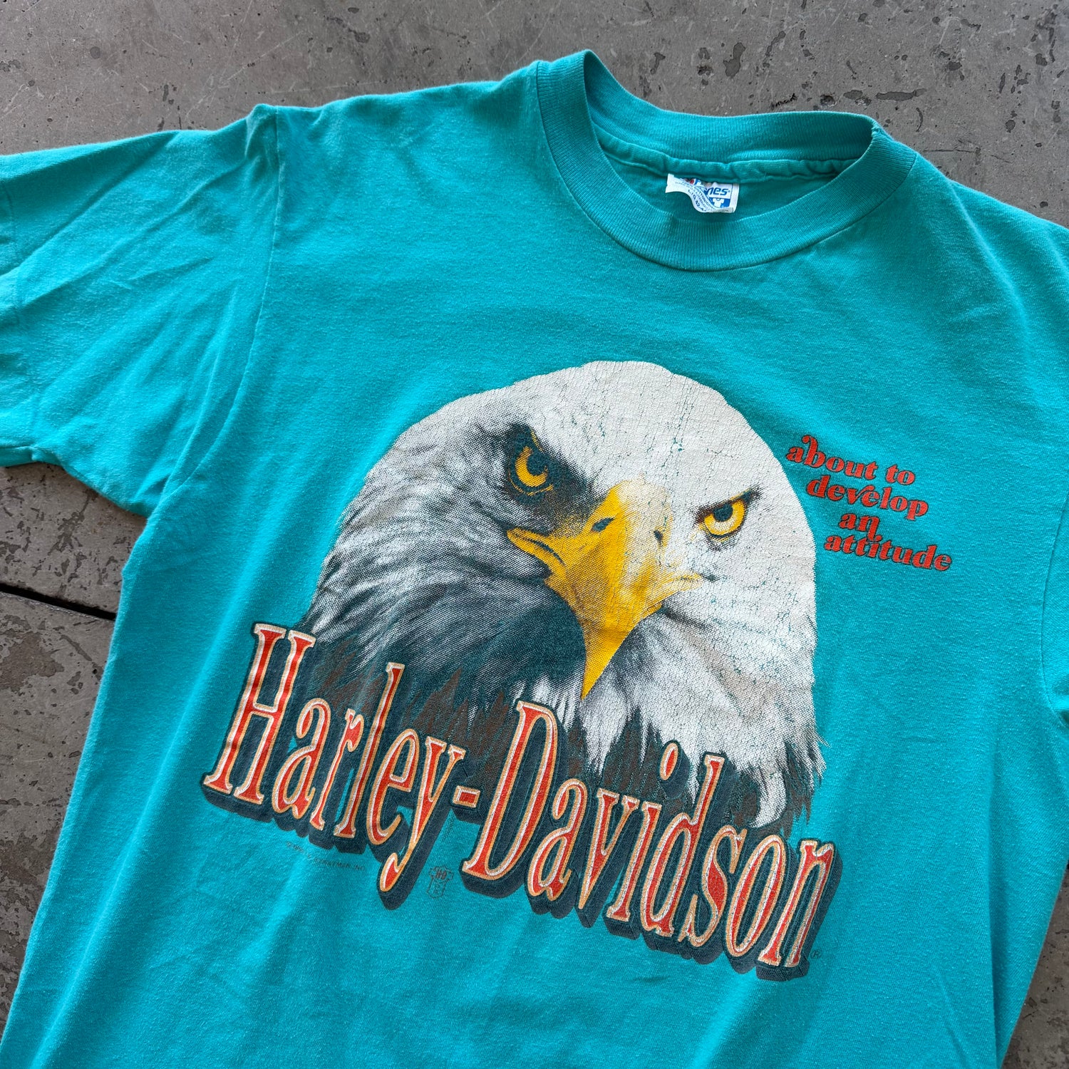 L 90s Harley Eagle Tee