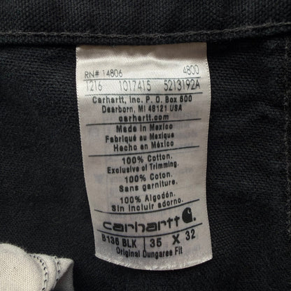 35x31 Black Carhartt Double Knees