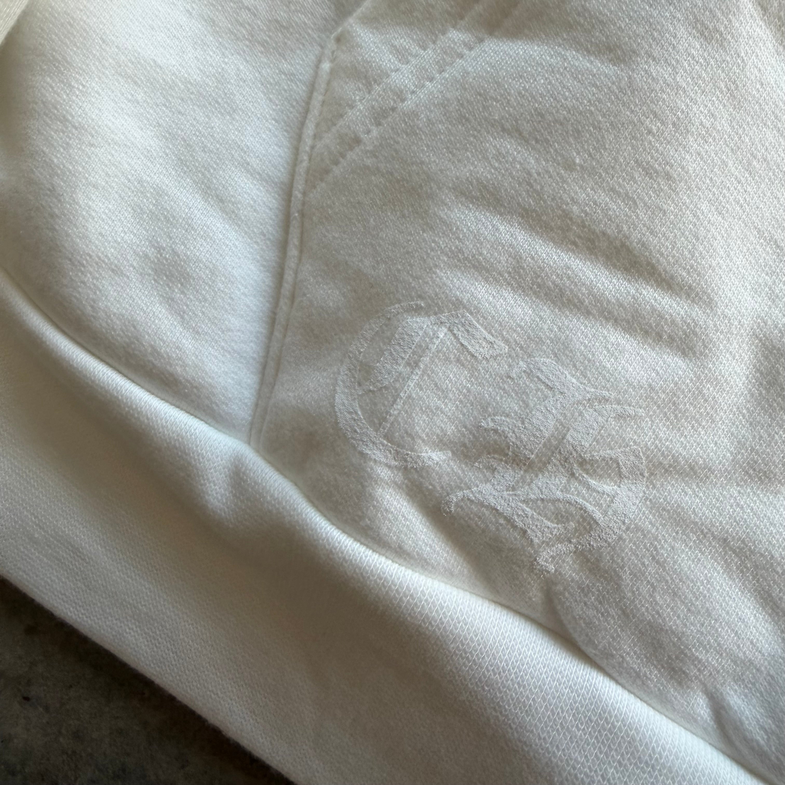 XL Chrome Hearts Silver Foil Logo Hoodie White