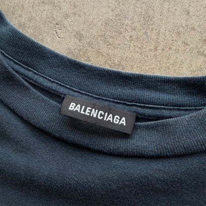 XL Balenciaga Logo Tee Black