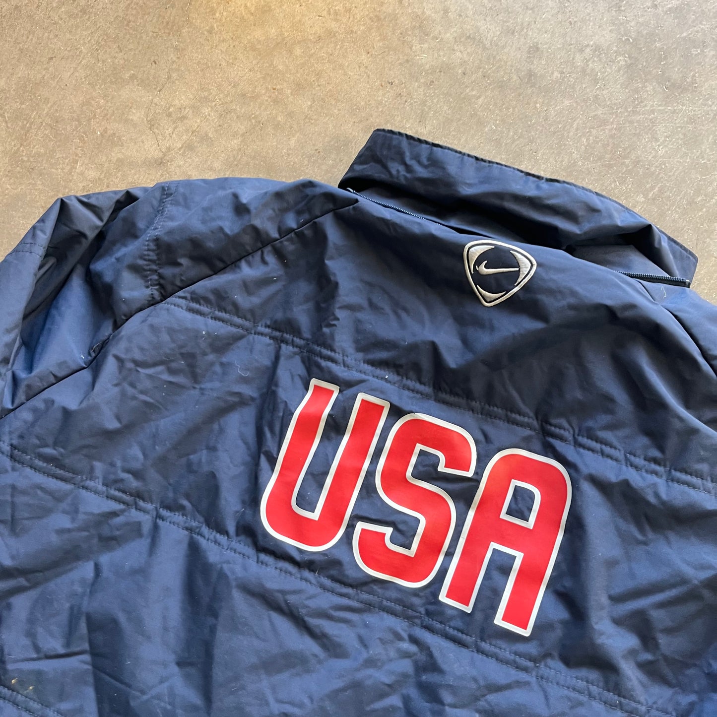 XL 00s USA Soccer Trench Coat